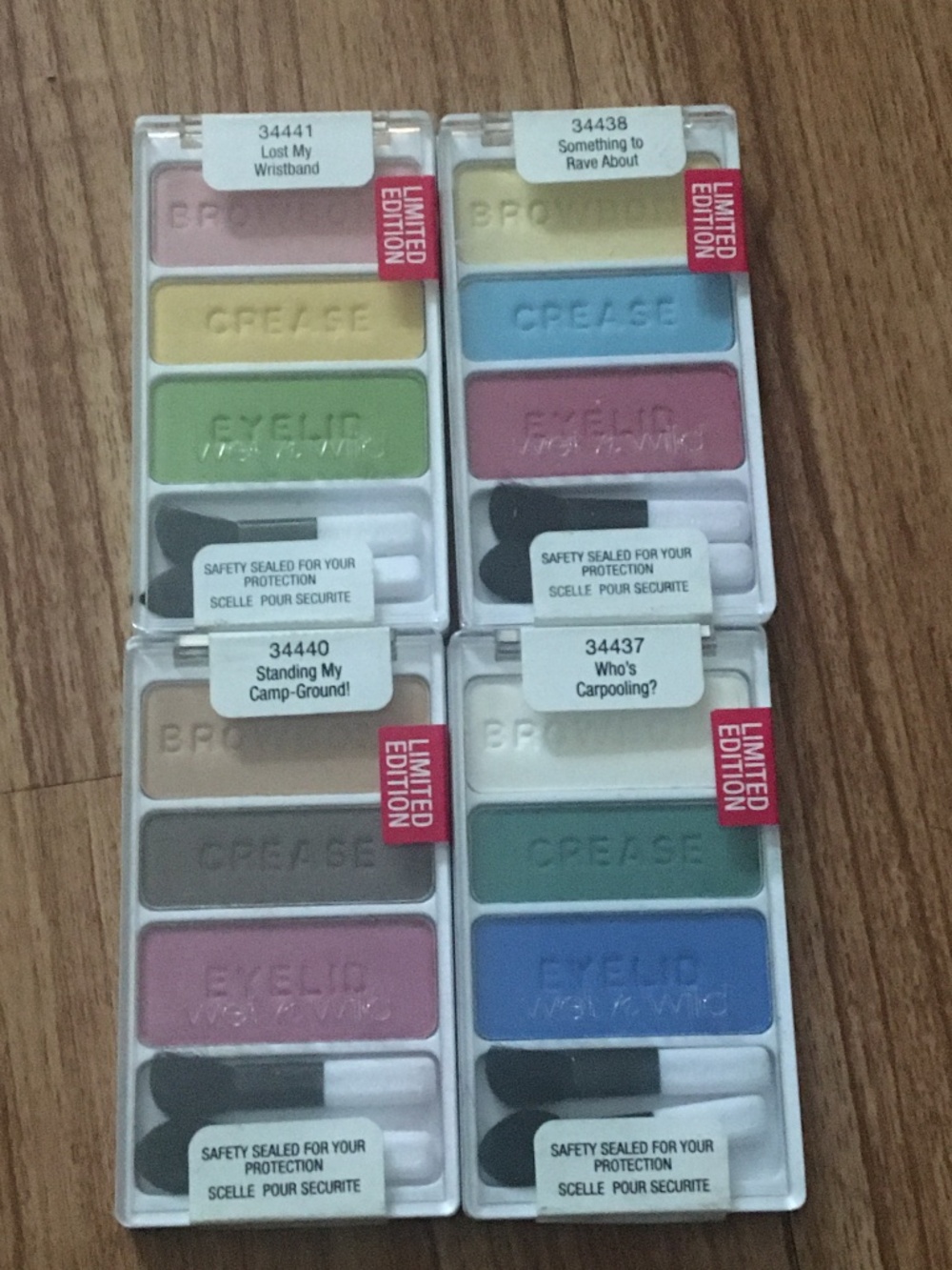 Limited edition wet n wild eyeshadows